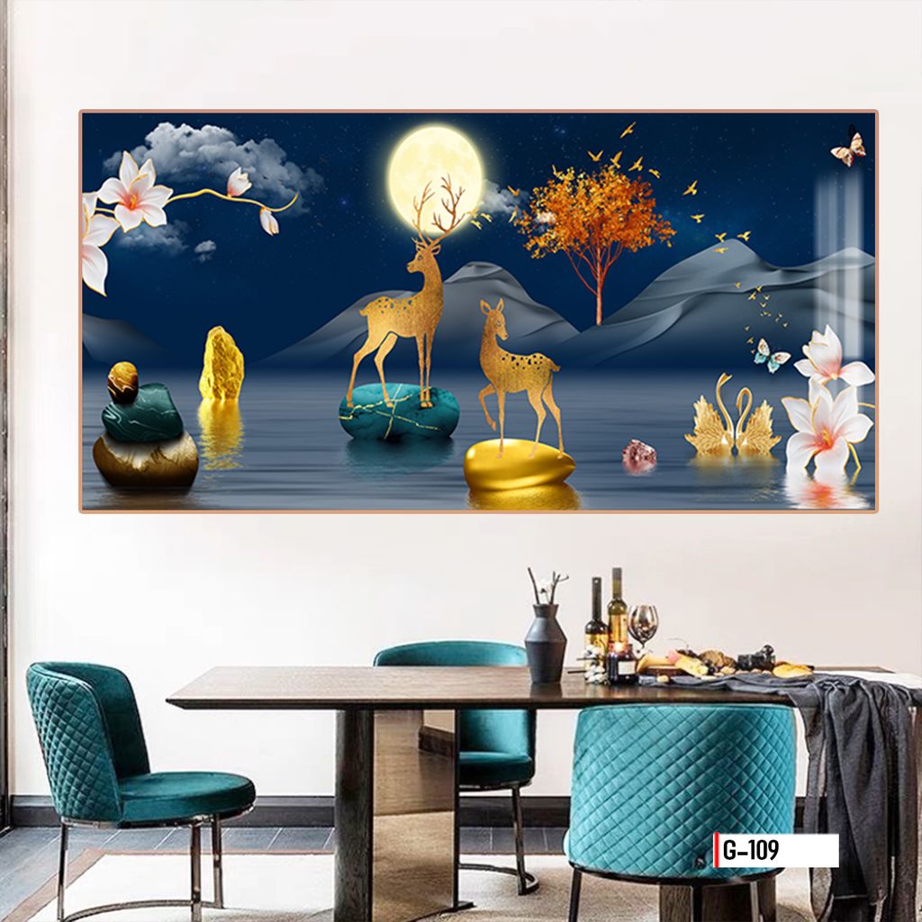 TRANH TREO TƯỜNG PHÒNG KHÁCH - PHÒNG NGỦ - SẢNH LỐI ĐI - TRANH HƯƠU TÀI LỘC | MÃ G-109