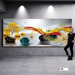 TRANH TREO TƯỜNG PHÒNG KHÁCH - PHÒNG NGỦ - SẢNH LỐI ĐI - TRANH HƯƠU TÀI LỘC | MÃ G-113