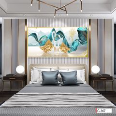 BST81 - TRANH TREO TƯỜNG - TRANG TRÍ PHÒNG KHÁCH, SAU SOFA, PHÒNG NGỦ - CHỦ ĐỀ LÔNG VŨ, THIÊN NGA, LÁ BẠCH QUẢ - KHỔ LỚN