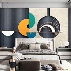 TRANH VẢI DÁN TƯỜNG 3D PHÒNG KHÁCH - TRANH DÁN TƯỜNG HIỆN ĐẠI | MÃ GF-023