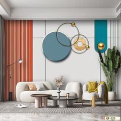 TRANH VẢI DÁN TƯỜNG 3D HIỆN ĐẠI - TRANH DÁN TƯỜNG PHÒNG KHÁCH | MÃ GF-025