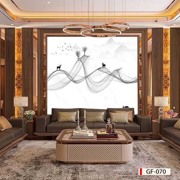 974 - TẤM ỐP TƯỜNG PVC - VÁCH TRANG TRÍ - TẤM ỐP TRANG TRÍ PHÒNG KHÁCH, VÁCH TIVI - TẤM ỐP VÂN ĐÁ TRỪU TƯỢNG | MÃ GF-070