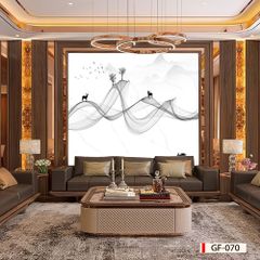 974 - TẤM ỐP TƯỜNG PVC - VÁCH TRANG TRÍ - TẤM ỐP TRANG TRÍ PHÒNG KHÁCH, VÁCH TIVI - TẤM ỐP VÂN ĐÁ TRỪU TƯỢNG | MÃ GF-070
