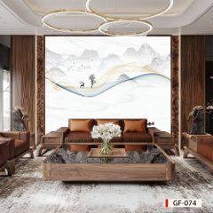 976 - TẤM ỐP TƯỜNG PVC - VÁCH TRANG TRÍ - TẤM ỐP TRANG TRÍ PHÒNG KHÁCH, VÁCH TIVI - TẤM ỐP VÂN ĐÁ TRỪU TƯỢNG | MÃ GF-074