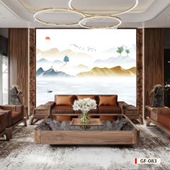 780 - TẤM ỐP TƯỜNG PVC - TẤM ỐP TRANG TRÍ PHÒNG KHÁCH, VÁCH TIVI - TRANH VÂN ĐÁ PHONG CẢNH  | MÃ GF-083