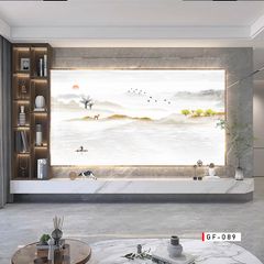 TRANH PVC ỐP TƯỜNG - VÁCH TRANG TRÍ TIVI PHÒNG KHÁCH - LỄ TÂN - TRANH VÂN ĐÁ PHONG CẢNH | MÃ GF-089