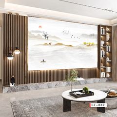 TRANH PVC ỐP TƯỜNG - VÁCH TRANG TRÍ TIVI PHÒNG KHÁCH - LỄ TÂN - TRANH VÂN ĐÁ PHONG CẢNH | MÃ GF-089