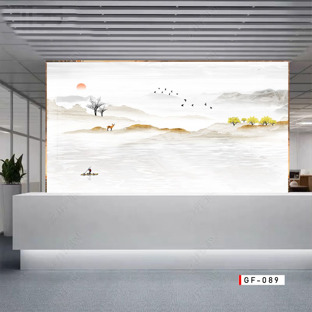 TRANH PVC ỐP TƯỜNG - VÁCH TRANG TRÍ TIVI PHÒNG KHÁCH - LỄ TÂN - TRANH VÂN ĐÁ PHONG CẢNH | MÃ GF-089