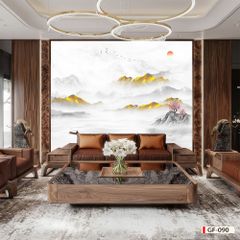 BST159 - TẤM ỐP TƯỜNG PVC - VÁCH TRANG TRÍ - TẤM ỐP TRANG TRÍ PHÒNG KHÁCH, VÁCH TIVI - TRANH VÂN ĐÁ PHONG CẢNH