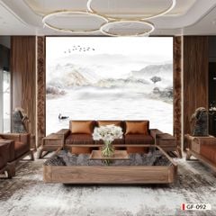 BST159 - TẤM ỐP TƯỜNG PVC - VÁCH TRANG TRÍ - TẤM ỐP TRANG TRÍ PHÒNG KHÁCH, VÁCH TIVI - TRANH VÂN ĐÁ PHONG CẢNH