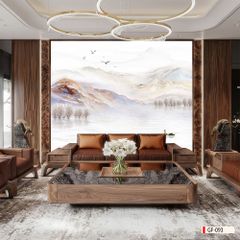 BST159 - TẤM ỐP TƯỜNG PVC - VÁCH TRANG TRÍ - TẤM ỐP TRANG TRÍ PHÒNG KHÁCH, VÁCH TIVI - TRANH VÂN ĐÁ PHONG CẢNH