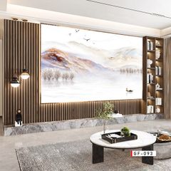 TRANH PVC ỐP TƯỜNG - VÁCH TRANG TRÍ TIVI PHÒNG KHÁCH - LỄ TÂN - TRANH VÂN ĐÁ PHONG CẢNH | MÃ GF-093