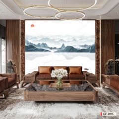 BST159 - TẤM ỐP TƯỜNG PVC - VÁCH TRANG TRÍ - TẤM ỐP TRANG TRÍ PHÒNG KHÁCH, VÁCH TIVI - TRANH VÂN ĐÁ PHONG CẢNH