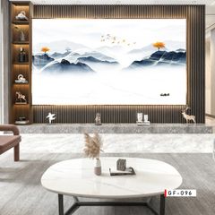 TRANH PVC ỐP TƯỜNG - VÁCH TRANG TRÍ TIVI PHÒNG KHÁCH - LỄ TÂN - TRANH VÂN ĐÁ PHONG CẢNH | MÃ GF-096
