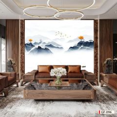 790 - TẤM ỐP TƯỜNG PVC - VÁCH TRANG TRÍ - TẤM ỐP TRANG TRÍ PHÒNG KHÁCH, VÁCH TIVI - TRANH VÂN ĐÁ PHONG CẢNH | MÃ GF-096