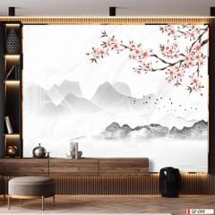 TRANH PVC ỐP TƯỜNG - VÁCH TRANG TRÍ TIVI PHÒNG KHÁCH - TRANH VÂN ĐÁ PHONG CẢNH | MÃ GF-099