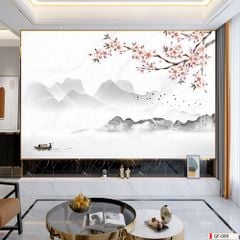 TRANH PVC ỐP TƯỜNG - VÁCH TRANG TRÍ TIVI PHÒNG KHÁCH - TRANH VÂN ĐÁ PHONG CẢNH | MÃ GF-099