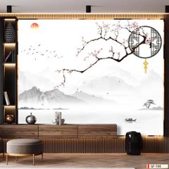TRANH PVC ỐP TƯỜNG - VÁCH TRANG TRÍ TIVI PHÒNG KHÁCH - TRANH VÂN ĐÁ PHONG CẢNH | MÃ GF-100