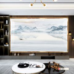 TRANH PVC ỐP TƯỜNG - VÁCH TRANG TRÍ TIVI PHÒNG KHÁCH - TRANH VÂN ĐÁ PHONG CẢNH | MÃ GF-107