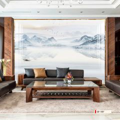 TRANH PVC ỐP TƯỜNG - VÁCH TRANG TRÍ TIVI PHÒNG KHÁCH - TRANH VÂN ĐÁ PHONG CẢNH | MÃ GF-107