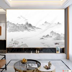 TRANH PVC ỐP TƯỜNG - VÁCH TRANG TRÍ SẢNH TIẾP KHÁCH - TRANH VÂN ĐÁ PHONG CẢNH | MÃ GF-109