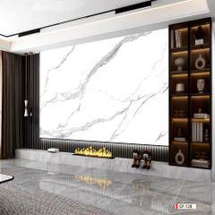 BST34 - TRANH PVC ỐP TƯỜNG - TRANG TRÍ PHÒNG KHÁCH, LỄ TÂN, NAHF THÔNG TẦNG - TRANH VÂN ĐÁ TRẮNG, VÂN MÂY - KHỔ LỚN
