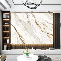 TRANH PVC ỐP TƯỜNG - VÁCH TRANG TRÍ PHÒNG KHÁCH - TRANH VÂN ĐÁ TRẮNG - VÂN MÂY | MÃ GF-131