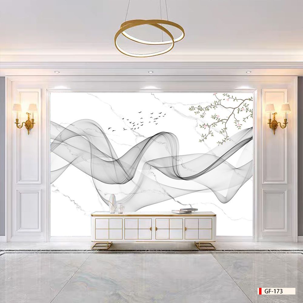 BST160 - TẤM ỐP VÂN ĐÁ HIỆN ĐẠI KẾT HỢP - VÁCH TIVI, PHÒNG KHÁCH