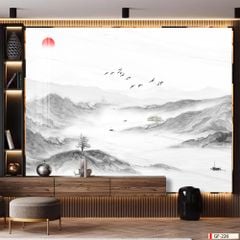 TRANH PVC ỐP TƯỜNG - VÁCH TRANG TRÍ SẢNH TIẾP KHÁCH - TRANH VÂN ĐÁ PHONG CẢNH | MÃ GF-226
