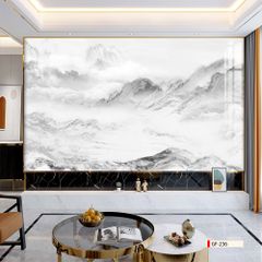 TRANH PVC ỐP TƯỜNG - VÁCH TRANG TRÍ PHÒNG KHÁCH - TRANH VÂN ĐÁ PHONG CẢNH | MÃ GF-236