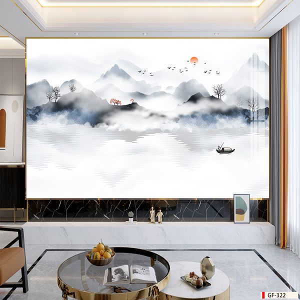 TRANH PVC ỐP TƯỜNG - PHÒNG KHÁCH VÁCH TIVI - TRANH VÂN ĐÁ PHONG CẢNH - KHỔ LỚN - MÃ:GF-322