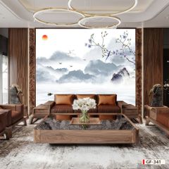 BST159 - TẤM ỐP TƯỜNG PVC - VÁCH TRANG TRÍ - TẤM ỐP TRANG TRÍ PHÒNG KHÁCH, VÁCH TIVI - TRANH VÂN ĐÁ PHONG CẢNH