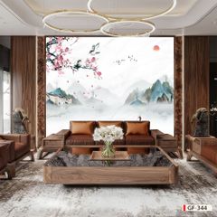 793 - TẤM ỐP TƯỜNG PVC - VÁCH TRANG TRÍ - TẤM ỐP TRANG TRÍ PHÒNG KHÁCH, VÁCH TIVI - TRANH VÂN ĐÁ PHONG CẢNH | MÃ GF-344