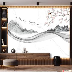 TRANH PVC ỐP TƯỜNG - VÁCH TRANG TRÍ PHÒNG KHÁCH - TRANH VÂN ĐÁ PHONG CẢNH | MÃ GF-348