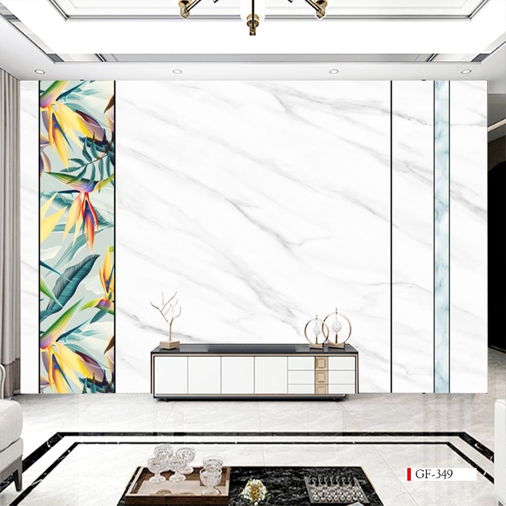 TRANH VẢI DÁN TƯỜNG 3D PHÒNG KHÁCH - TRANH DÁN TƯỜNG HIỆN ĐẠI | GF-349