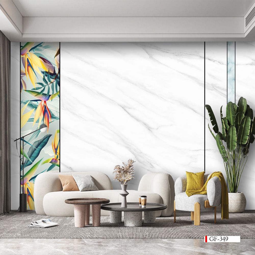 TRANH VẢI DÁN TƯỜNG 3D PHÒNG KHÁCH - TRANH DÁN TƯỜNG HIỆN ĐẠI | GF-349