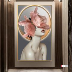 BST72 - TRANH TREO TƯỜNG - TRANG TRÍ HÀNH LANG, SẢNH, LỐI ĐI - CHỦ ĐỀ TRANH CÔ GÁI NGHỆ THUẬT - TRANH ĐƠN DỌC