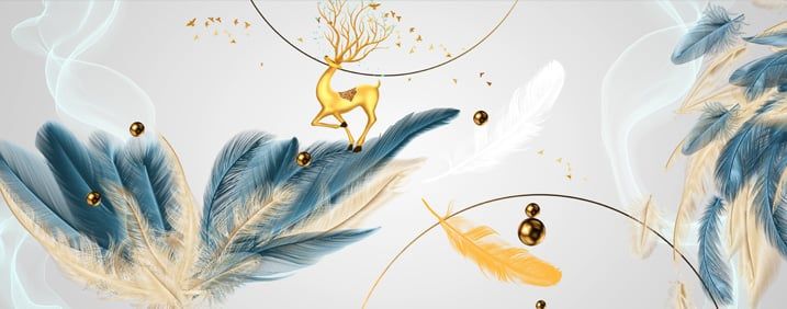 TRANH TREO PHÒNG NGỦ KHỔ LỚN - TRANH LÔNG VŨ | MÃ H-190