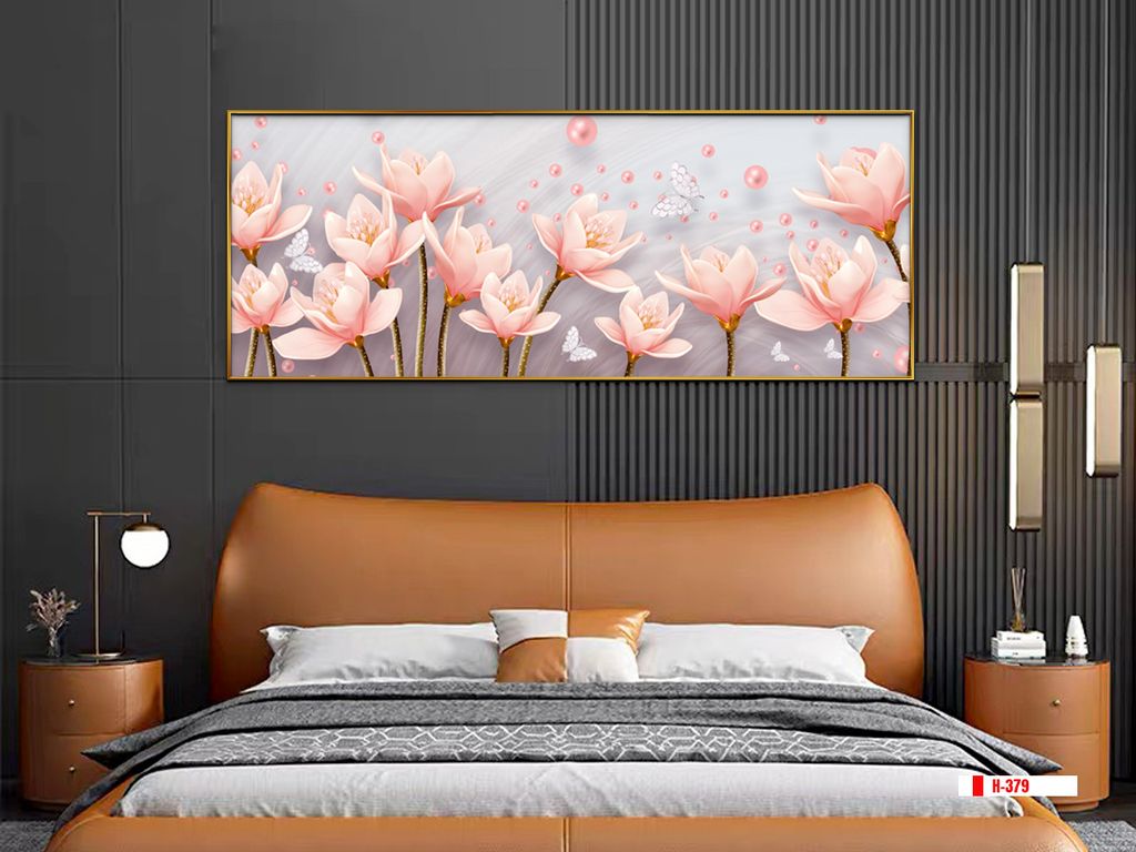 TRANH TREO TƯỜNG PHÒNG NGỦ - TRANH HOA 3D - KHỔ LỚN | MÃ H-379