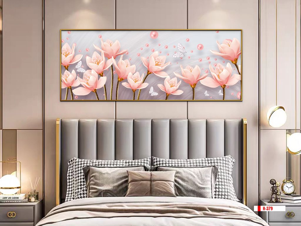 TRANH TREO TƯỜNG PHÒNG NGỦ - TRANH HOA 3D - KHỔ LỚN | MÃ H-379