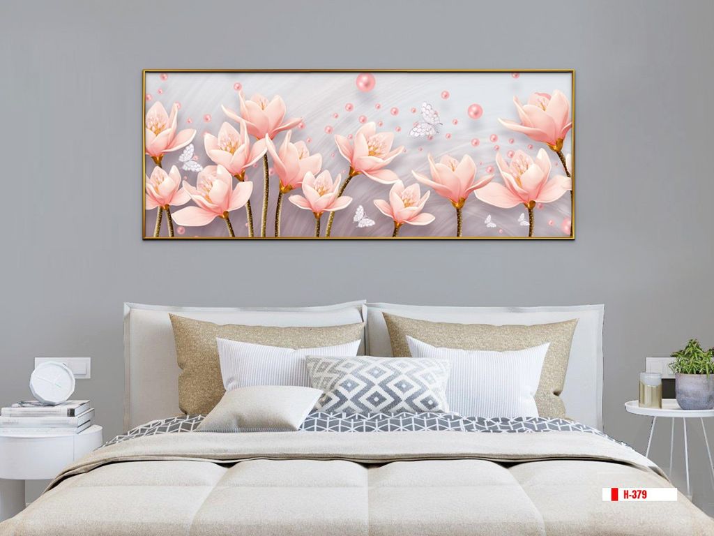 TRANH TREO TƯỜNG PHÒNG NGỦ - TRANH HOA 3D - KHỔ LỚN | MÃ H-379