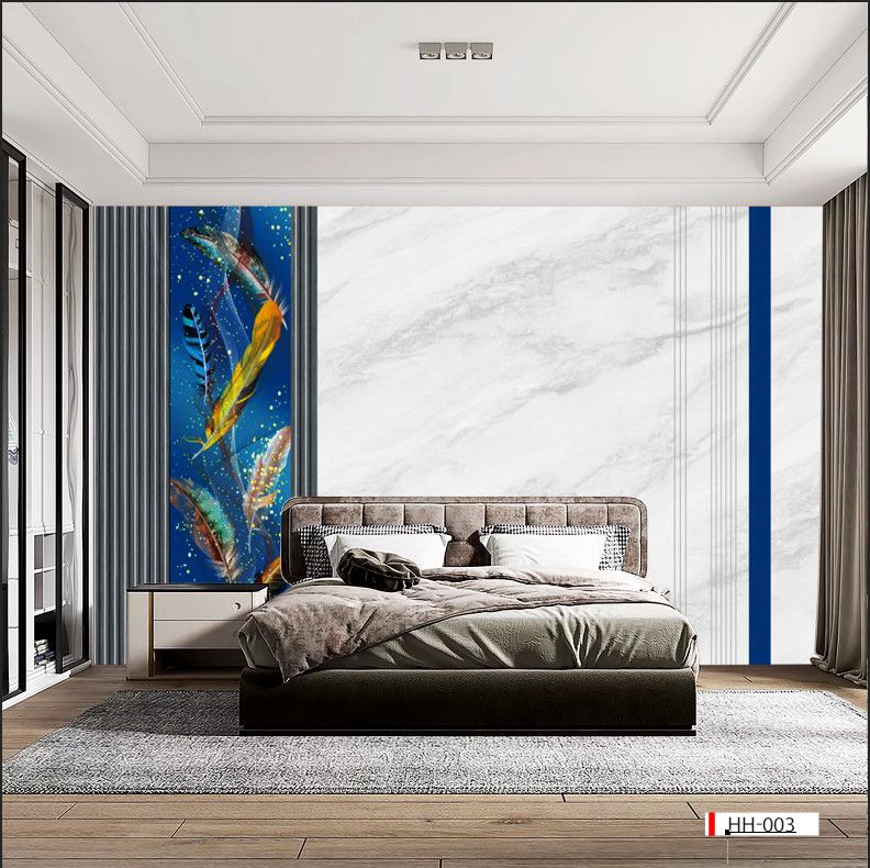 BST129 - TRANH DÁN TƯỜNG 3D - PHÒNG NGỦ - PHONG CÁCH HIỆN ĐẠI - KHỔ LỚN