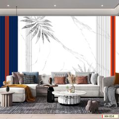 TRANH VẢI DÁN TƯỜNG 3D PHÒNG KHÁCH - TRANH DÁN TƯỜNG HIỆN ĐẠI | MÃ HH-054