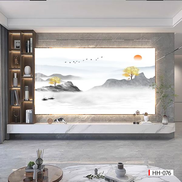 182 TẤM PVC ỐP TƯỜNG - TẤM ỐP TRANG TRÍ PHÒNG KHÁCH, VÁCH TIVI - TẤM ỐP VÂN ĐÁ HIỆN ĐẠI KẾT HỢP | HH-076