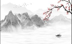 TRANH PVC ỐP TƯỜNG - VÁCH TRANG TRÍ QUẦY LỄ TÂN - TRANH VÂN ĐÁ PHONG CẢNH | MÃ HH-132