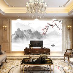 TRANH PVC ỐP TƯỜNG - VÁCH TRANG TRÍ QUẦY LỄ TÂN - TRANH VÂN ĐÁ PHONG CẢNH | MÃ HH-132