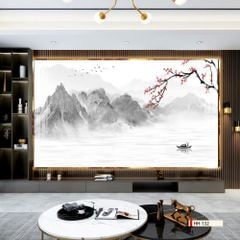 TRANH PVC ỐP TƯỜNG - VÁCH TRANG TRÍ QUẦY LỄ TÂN - TRANH VÂN ĐÁ PHONG CẢNH | MÃ HH-132