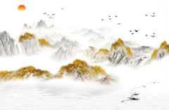 TRANH PVC ỐP TƯỜNG - VÁCH TRANG TRÍ PHÒNG KHÁCH - TRANH VÂN ĐÁ PHONG CẢNH | MÃ HH-171