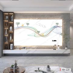 BST165- TẤM ỐP PVC VÂN ĐÁ HIỆN ĐẠI KẾT HỢP - TẤM ỐP VÁCH TIVI, PHÒNG KHÁCH