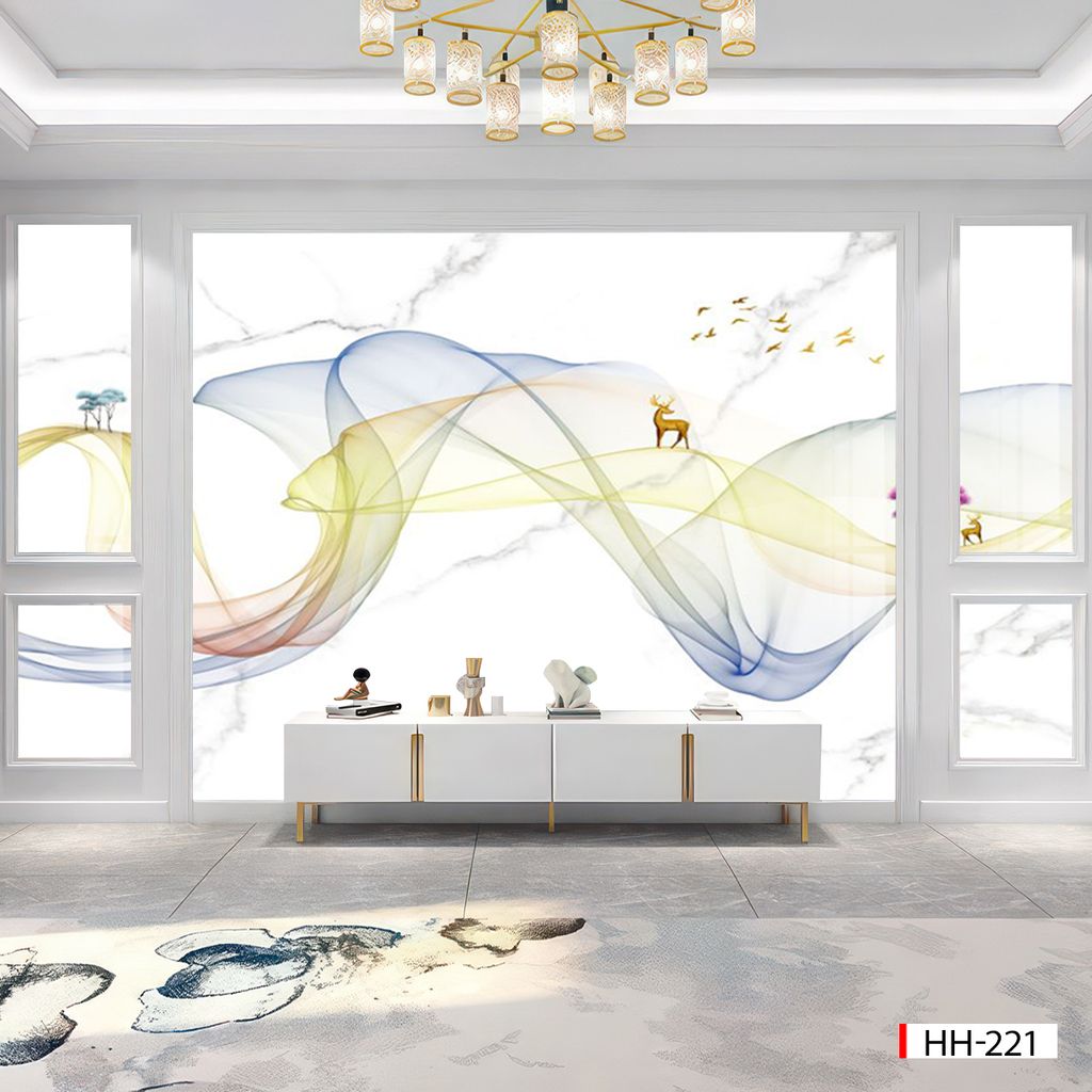 BST165- TẤM ỐP PVC VÂN ĐÁ HIỆN ĐẠI KẾT HỢP - TẤM ỐP VÁCH TIVI, PHÒNG KHÁCH